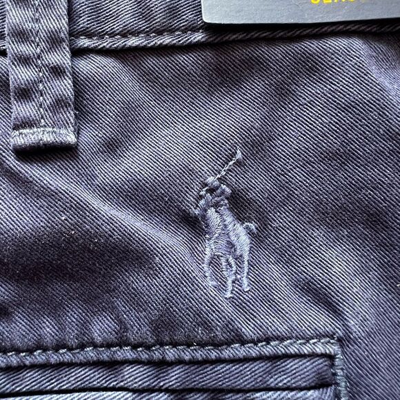Polo Ralph Lauren Chino Shorts Classic Fit Flat Front Newport Navy Size 46 B NWT - Picture 7 of 15